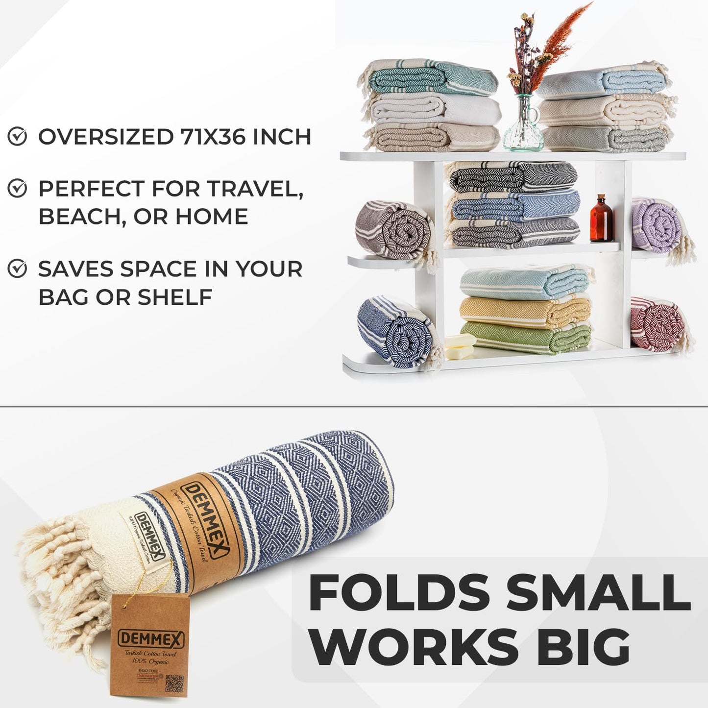 Indulge in the Luxury of 100% Certified Organic Turkish Cotton Towels