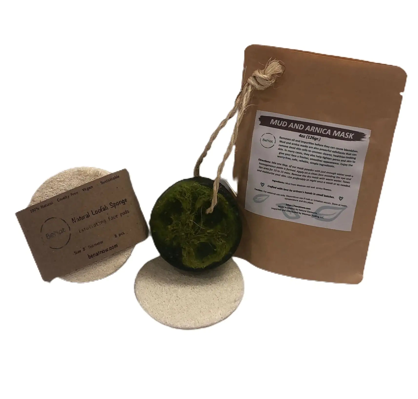 Clear Skin Acne Care Bundle – Natural Mud Mask, Soap & Loofah Set