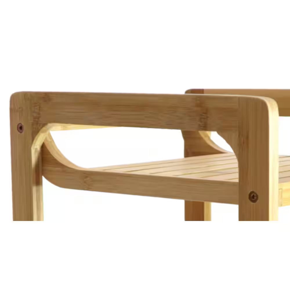 Eco-Friendly 3-Tier Bamboo Shelf – Water-Resistant Storage for Bath, Spa, or Outdoor Use