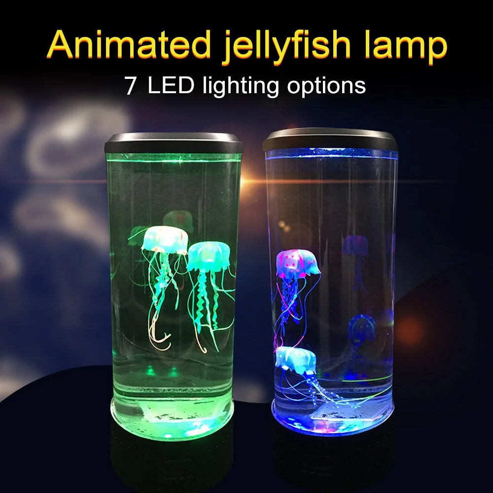 7-Color Changing LED Jellyfish Lamp – Serene Underwater Ambience