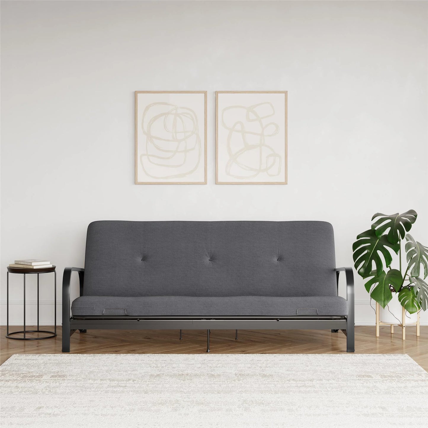 Caddie 6-Inch Futon Mattress – Full Size, Gray Linen