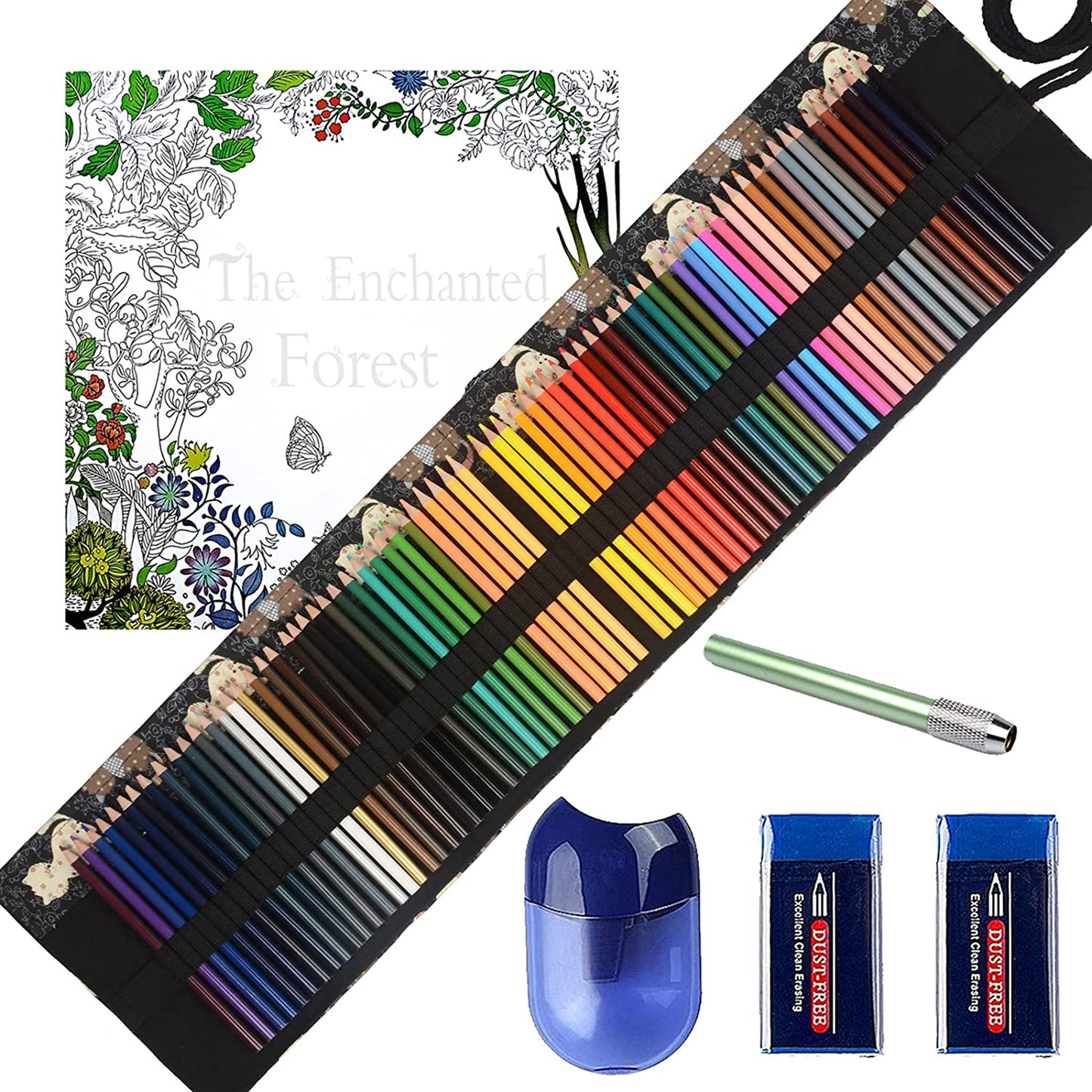 ThEast 72-Color Pencil Set with Handmade Canvas Pencil Pouch – Adorable Cat Design, Pre-Sharpened, Eco-Friendly Colored Pencils with Sharpener, Eraser & Bonus Accessories