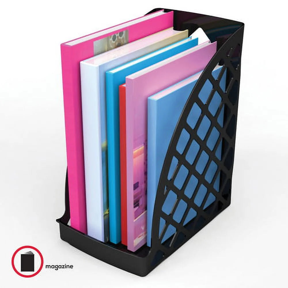 Deflecto Recycled Plastic Magazine File – Black