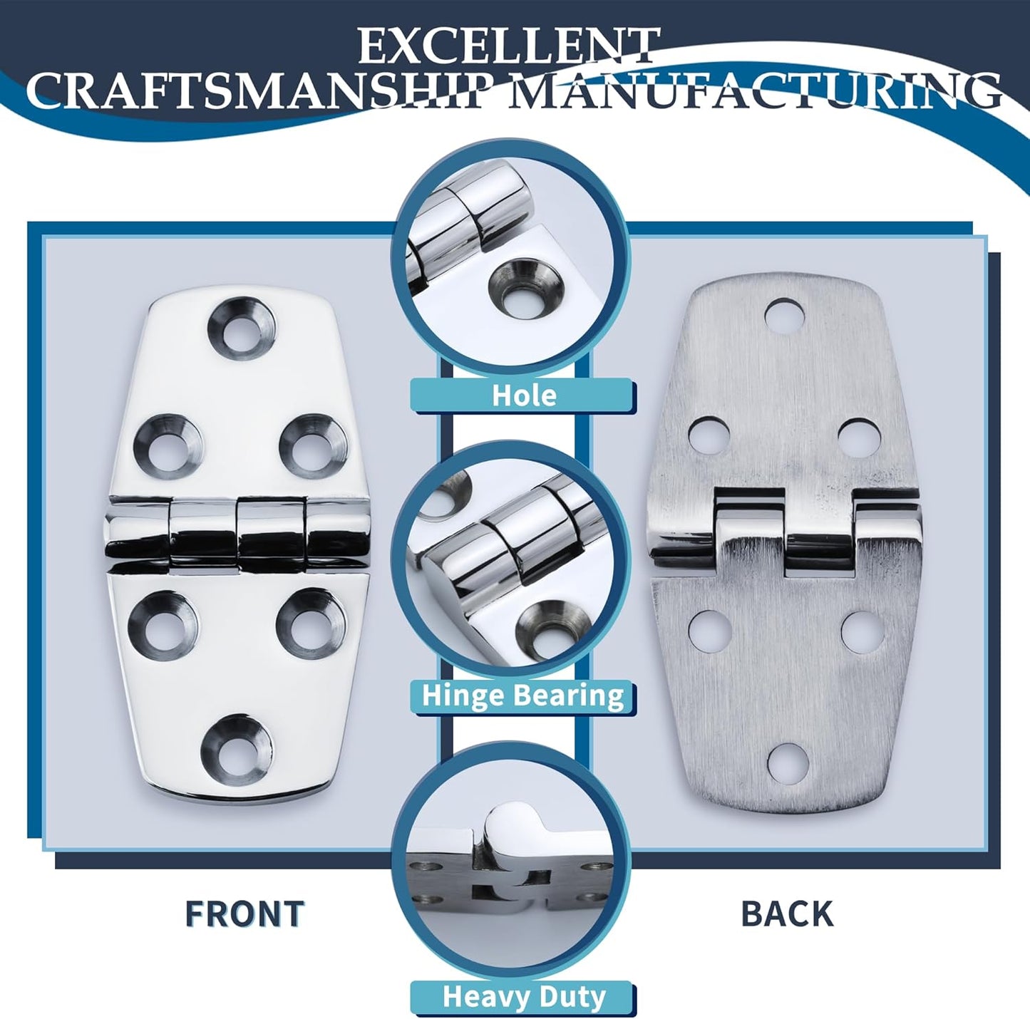 SHENGHUISS Marine Grade 316 Stainless Steel Boat Hatch Hinges