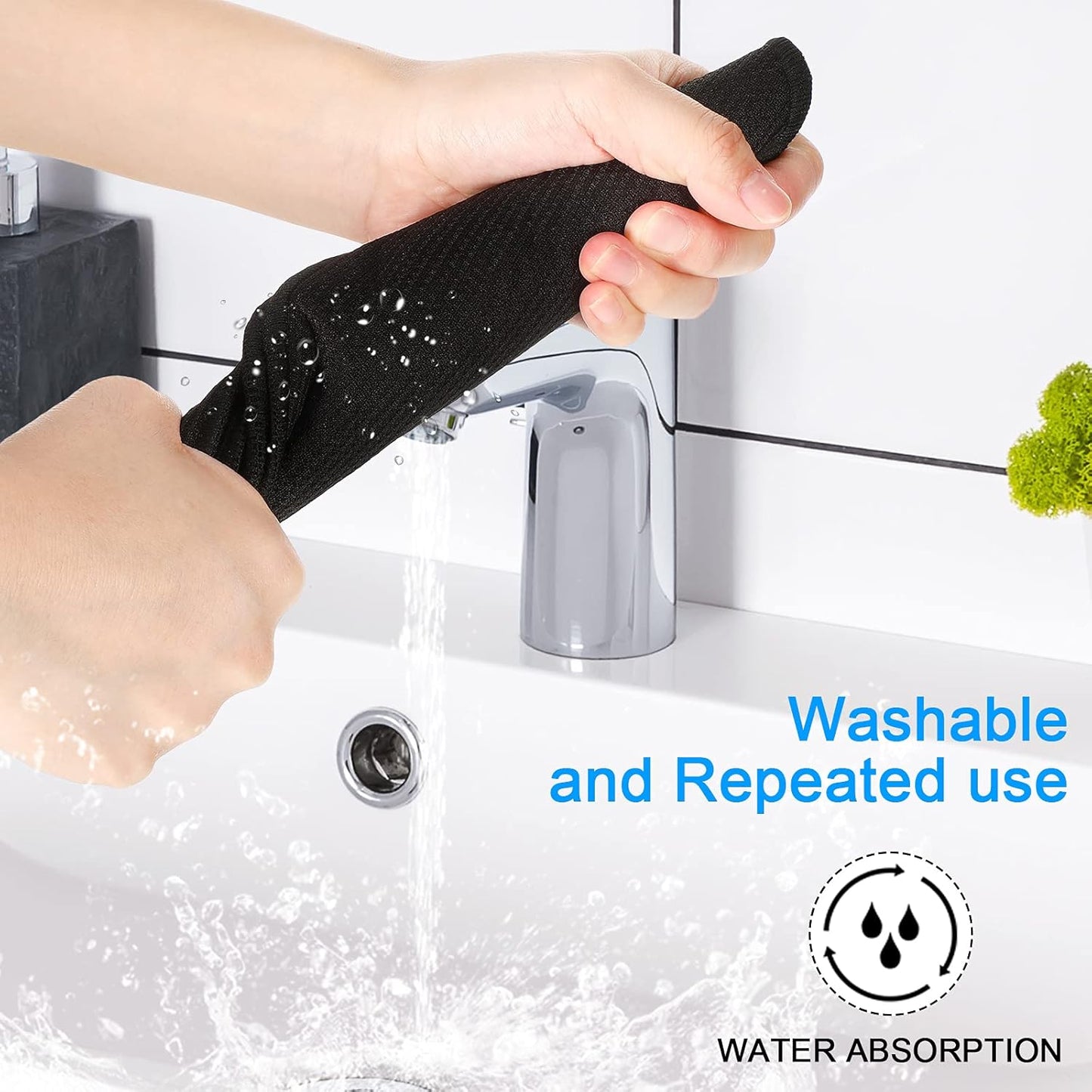 Wrap-Around Cleaning Cloth Faucet Pad – Keeps Sink Counters Dry & Clean