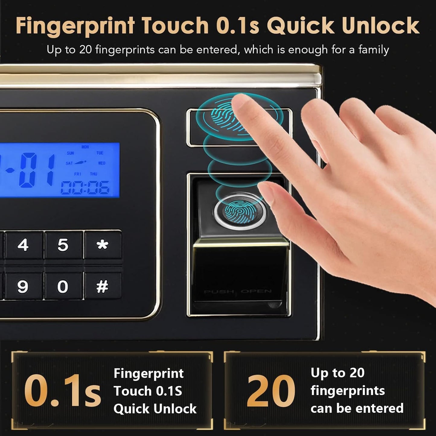 Diosmio Biometric Safe – Ultra-Secure, Quick Access & User-Friendly