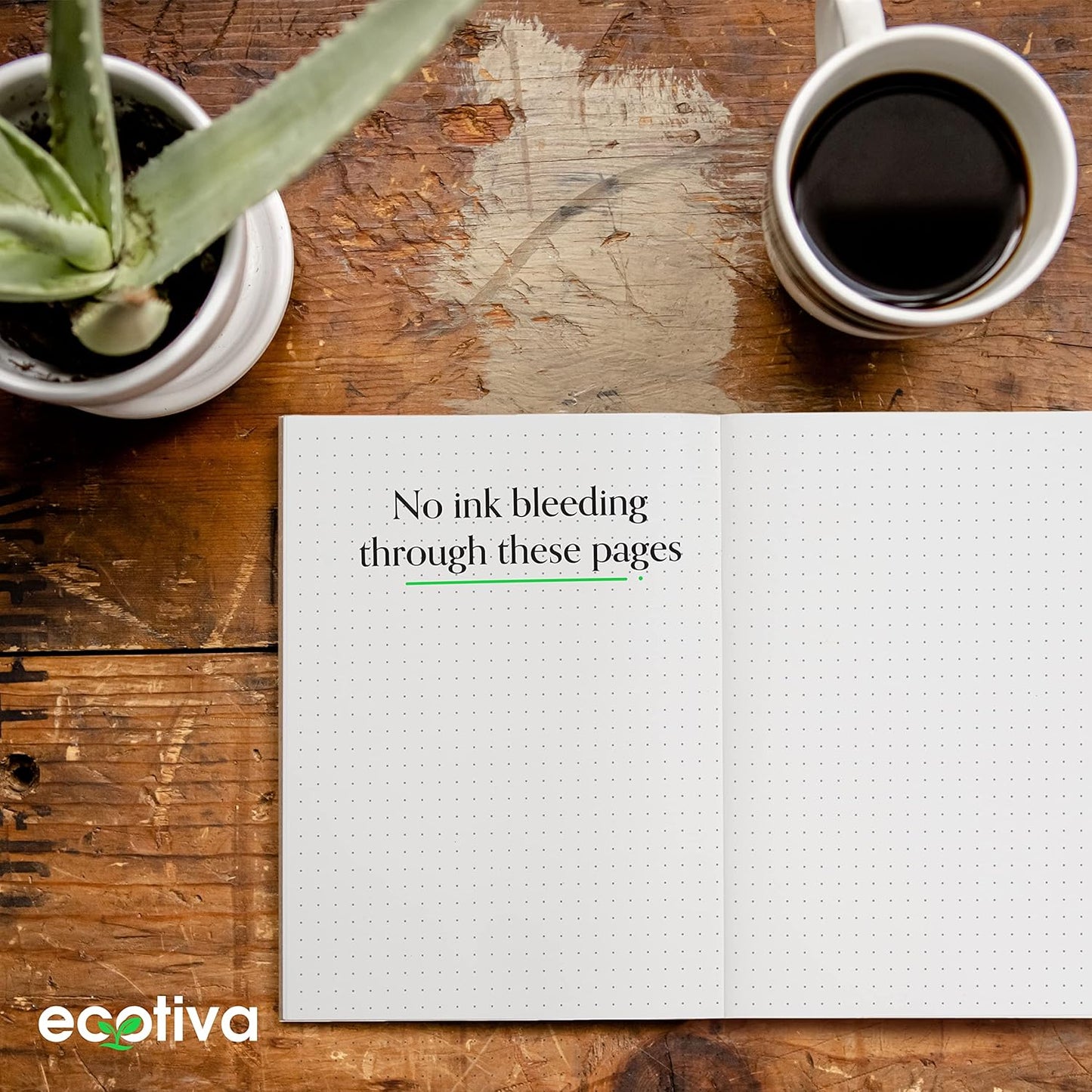 Ecotiva Recycled Kraft Notebook Pack – Lined or Dotted, A5 Size