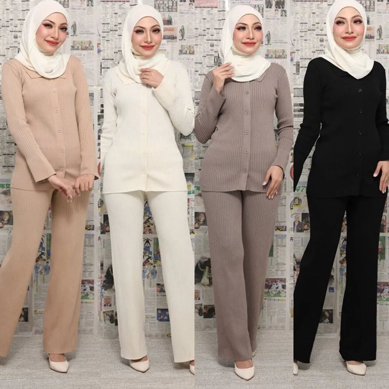 Winter Grace Knit Abaya Set