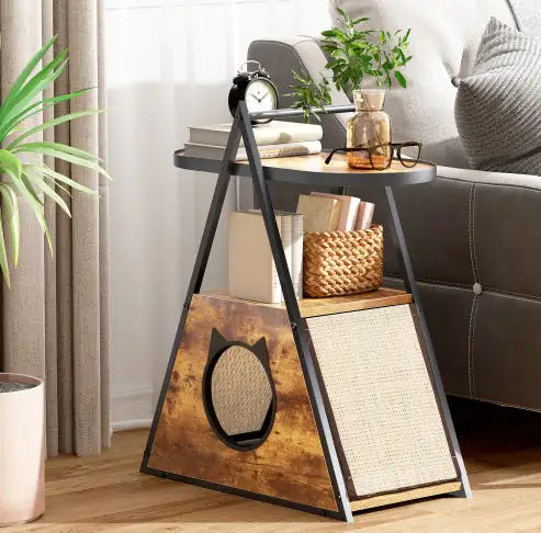 Cat Condo Black Vintage Pet Furniture