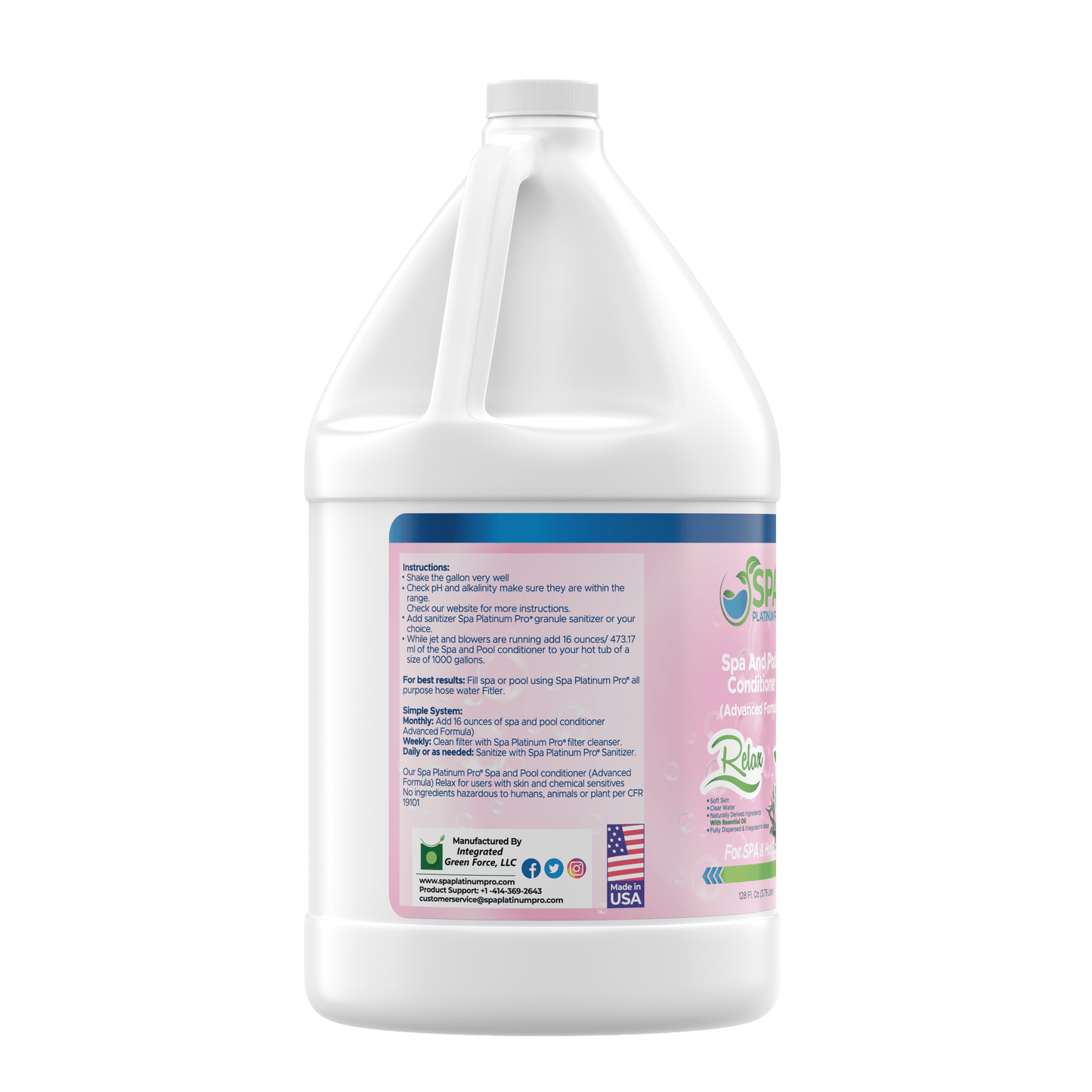 4-in-1 Water Treatment & Conditioner for Spas, Hot Tubs & Pools | 128 fl oz