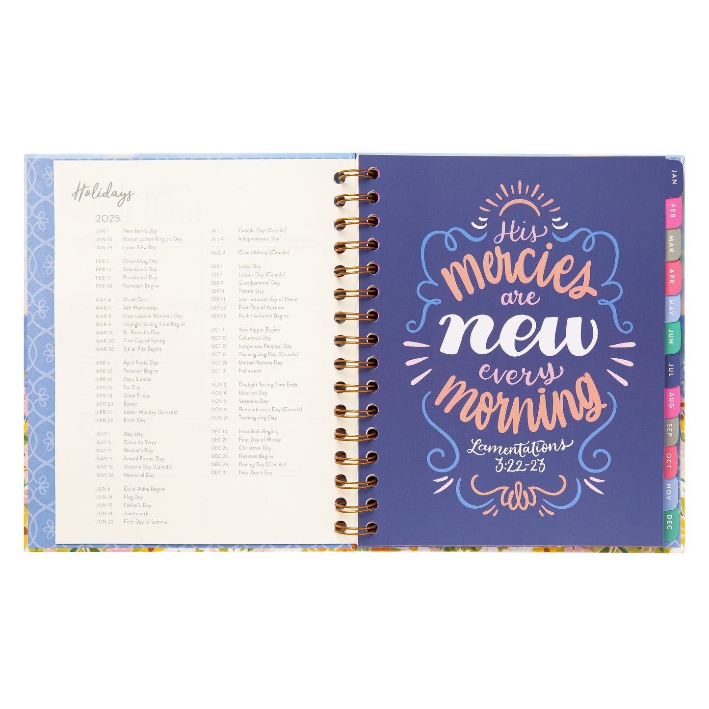 Mintgreen 2025 Daily/Weekly/Monthly Planner – 7.25" x 8.75"