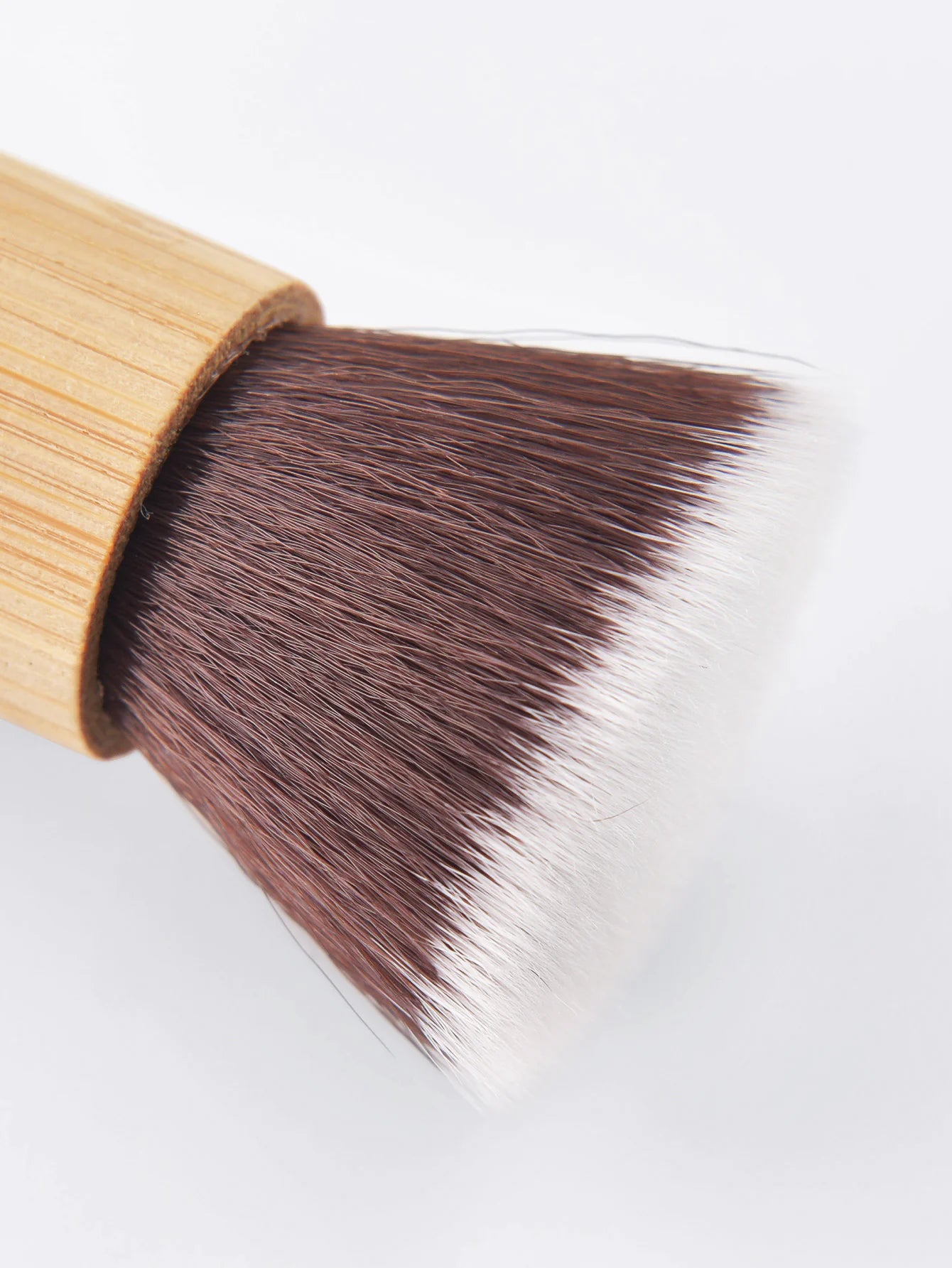 Women's Bamboo Handle Flat Makeup Brush Set – 3 Pcs