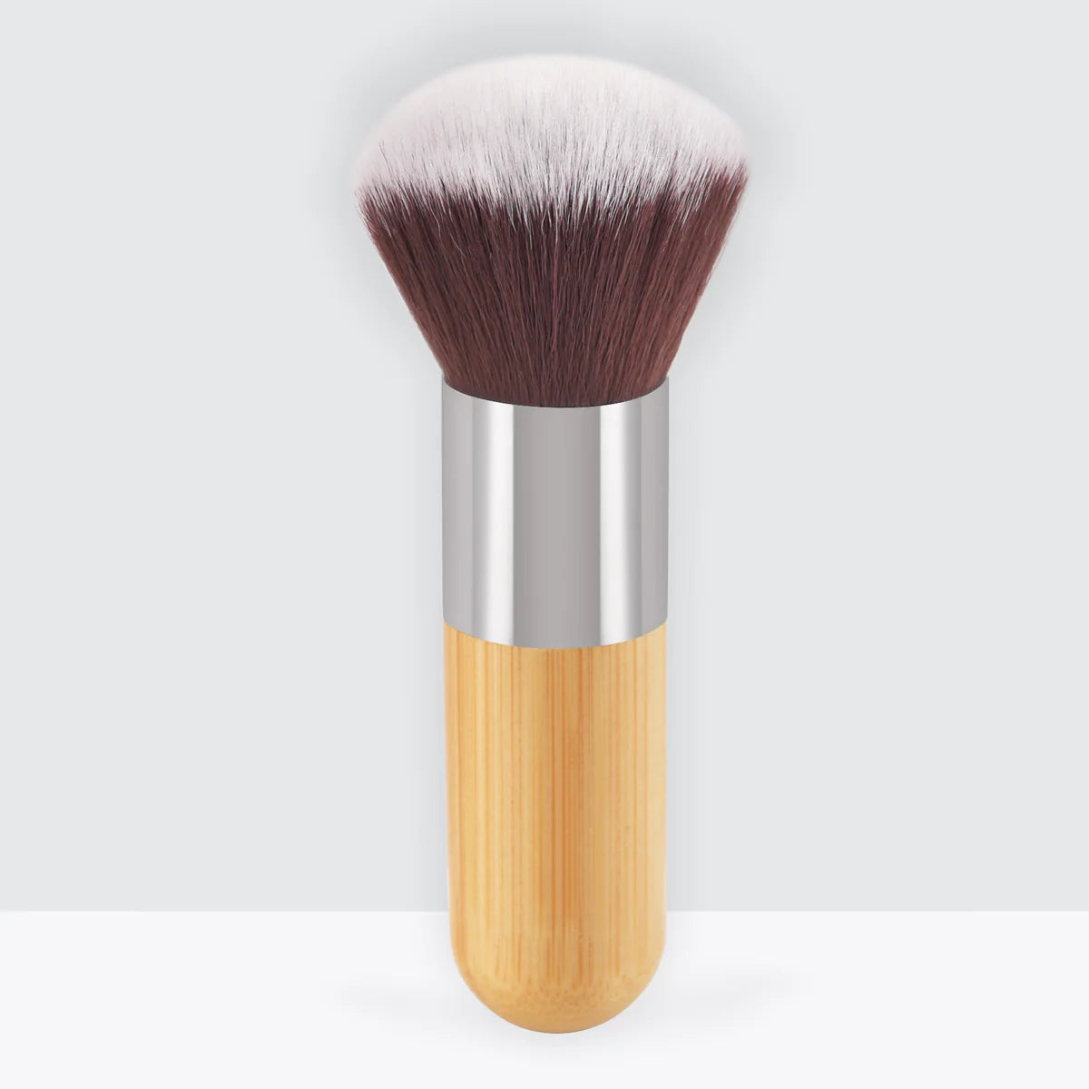 Women's Bamboo Handle Flat Makeup Brush Set – 3 Pcs