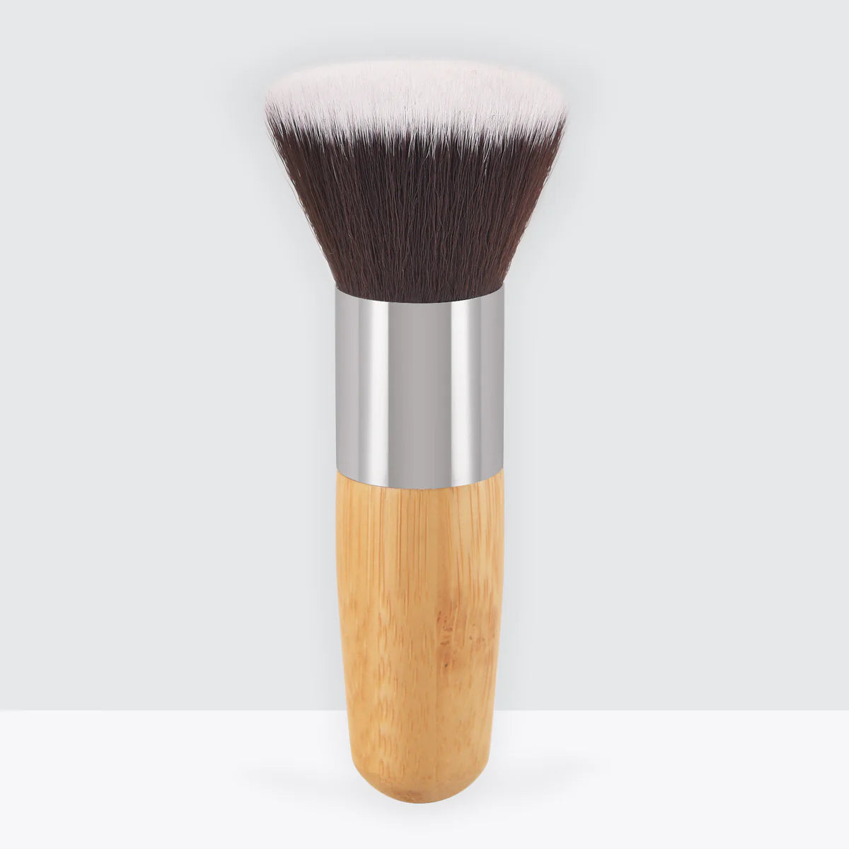 Women's Bamboo Handle Flat Makeup Brush Set – 3 Pcs