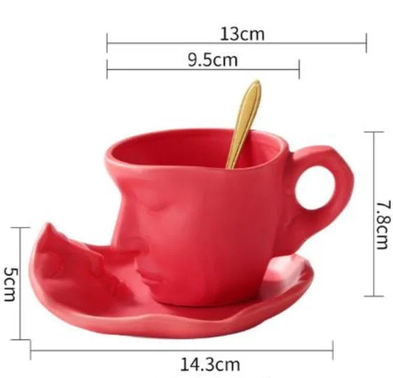Abstract Art Ceramic Coffee Cup