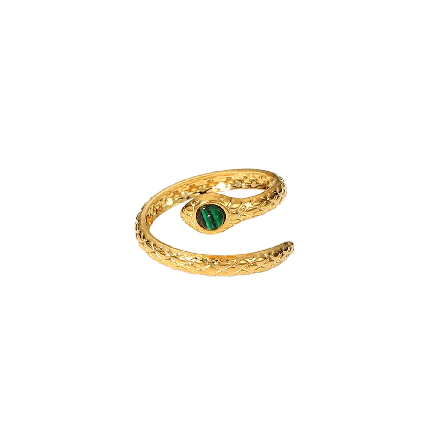 Gold Plated Stainless Steel Snake Ring – Stylish & Durable Fashion Jewelry