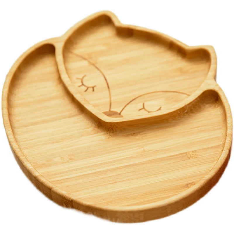 Baby Dinner Plate – Bamboo Grid Plate in Japanese Style