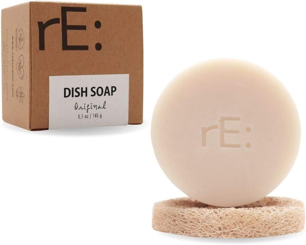 🌿 Plastic-Free Dish Soap with Natural Loofah – Eco-Conscious Cleaning, Elevated