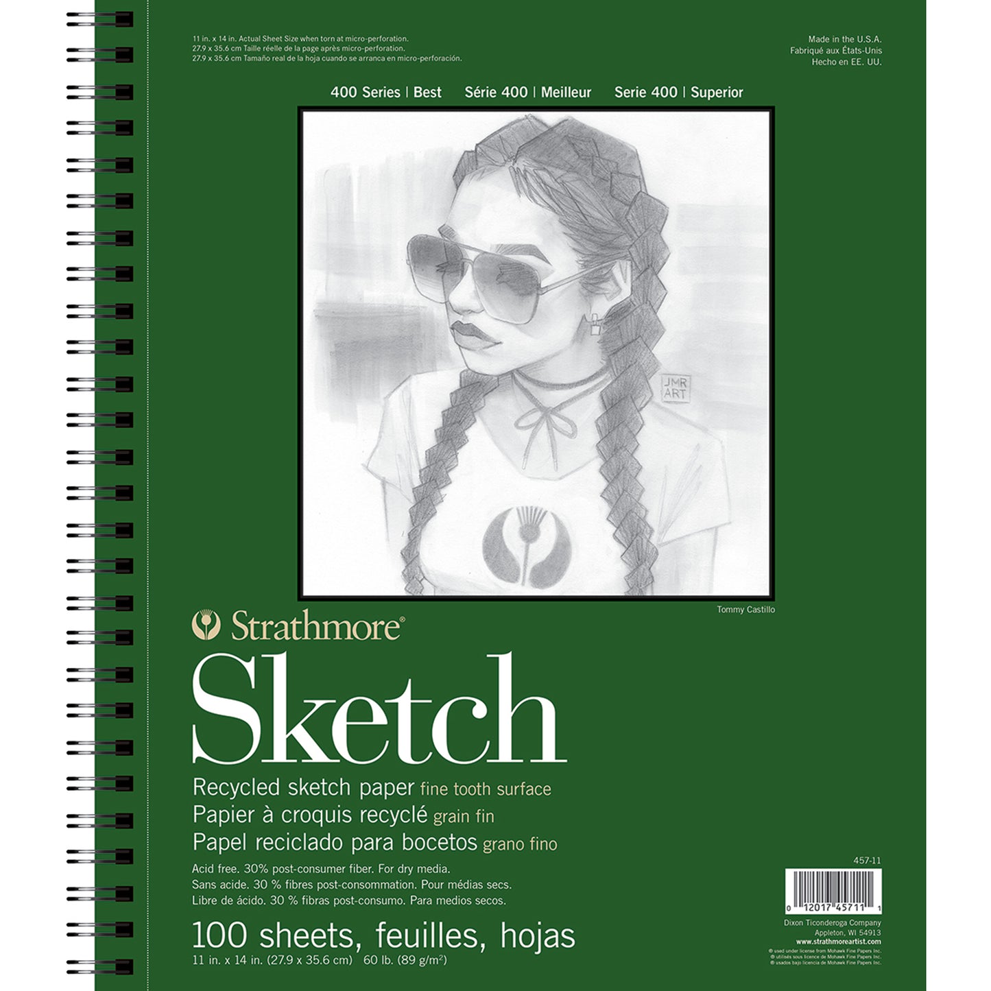 Recycled Paper Pad, 400 Series, 100 Sheets, 11" X 14"
