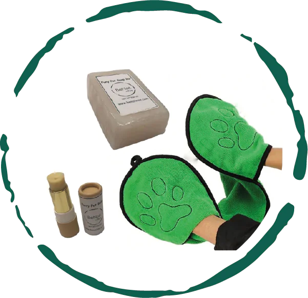 Natural Pet Grooming Set โ 3-Piece Eco-Friendly Bundle with Soap, Balm & Towel