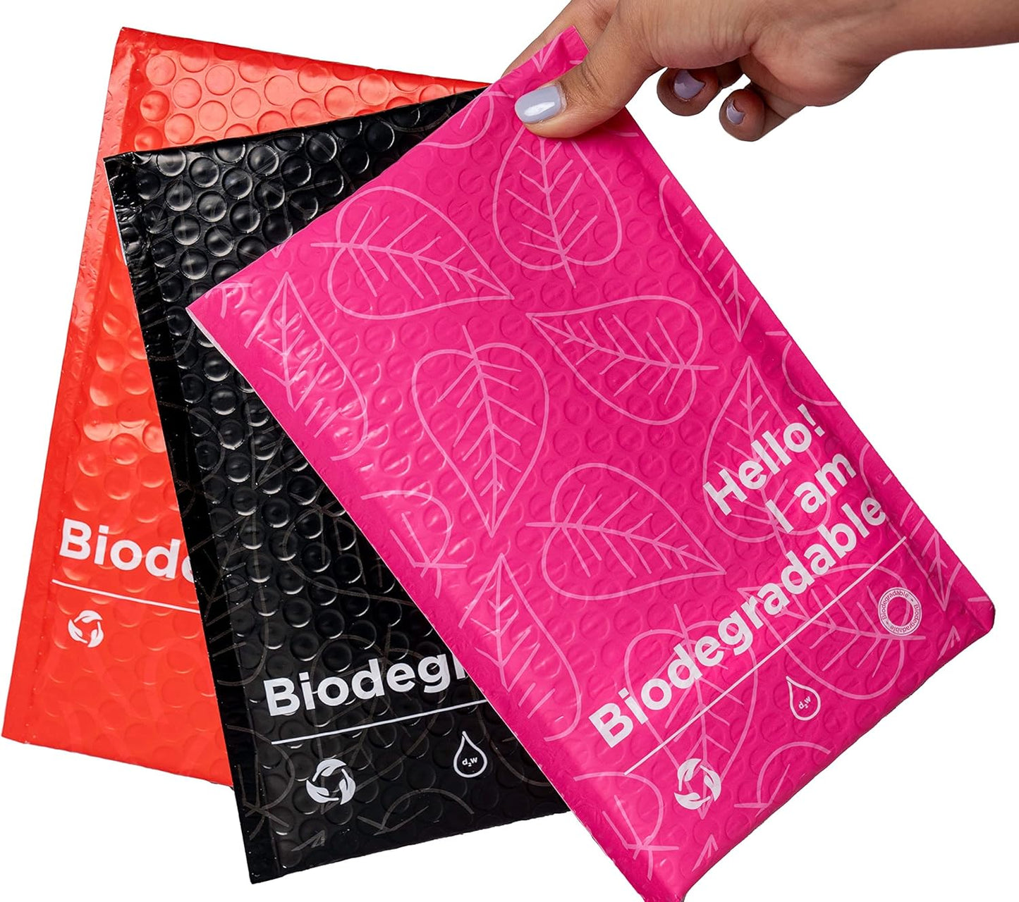 ™ 100% Biodegradable Bubble Mailers,25Pcs Padded Packaging Wrap Envelopes Pouches Eco Friendly No Glue, No Plastic, Christmas Wrapping (6 X 10)