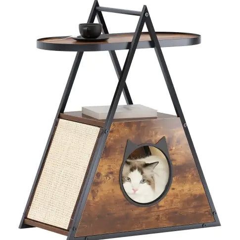 Cat Condo Black Vintage Pet Furniture