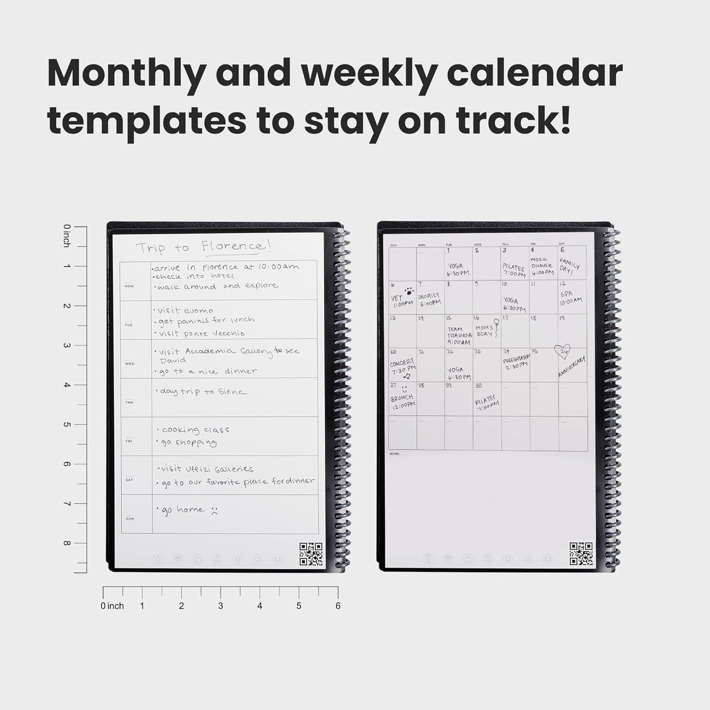 Rocketbook Fusion Smart Reusable Planner & Notebook — 7 Page Templates, Digitize & Erase, Eco-Friendly