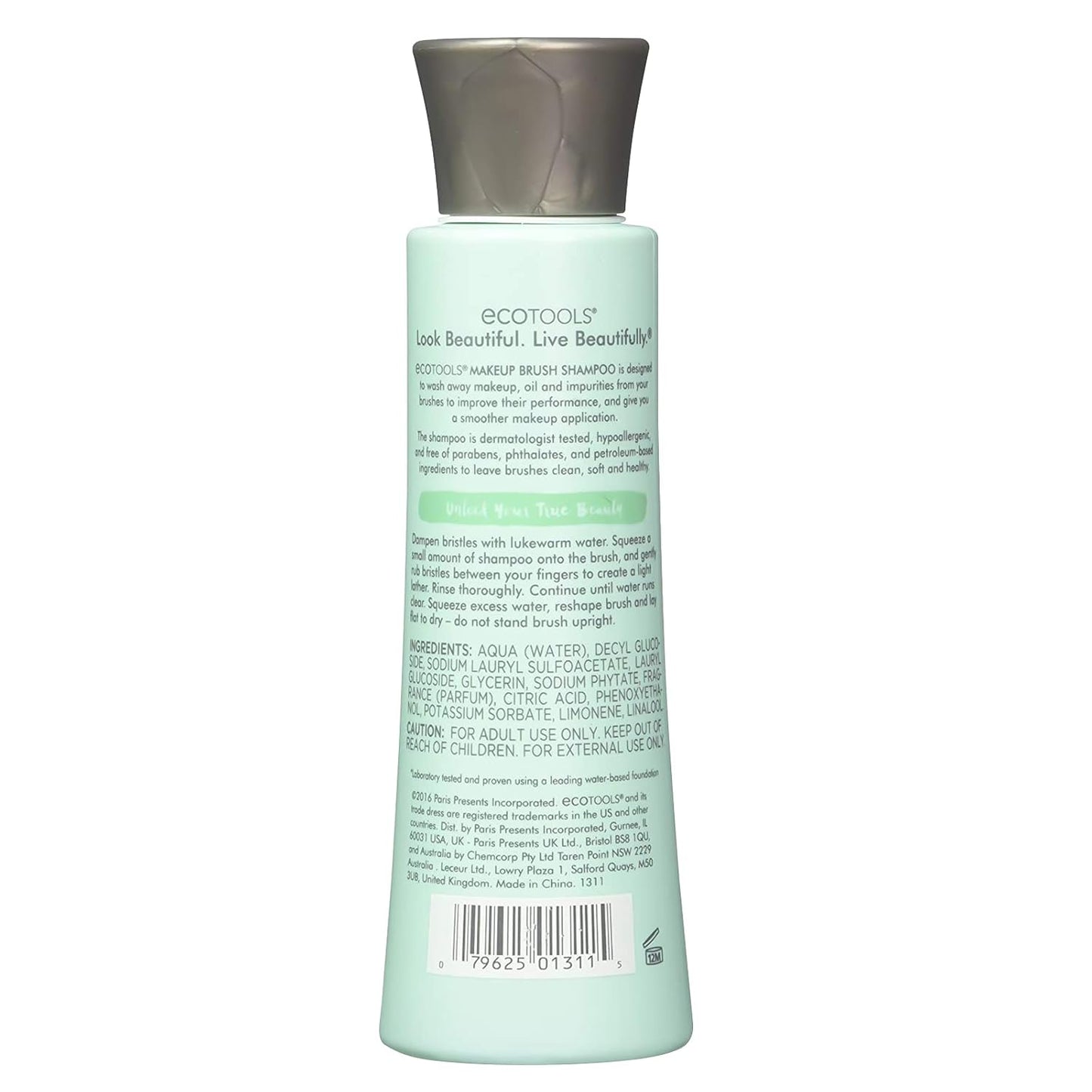 EcoTools Makeup Brush Shampoo – Gentle Plant-Based Cleaner for Makeup Brushes & Sponges | 2 Pack, 6 oz Bottles | Vegan, Hypoallergenic, Eco-Friendly