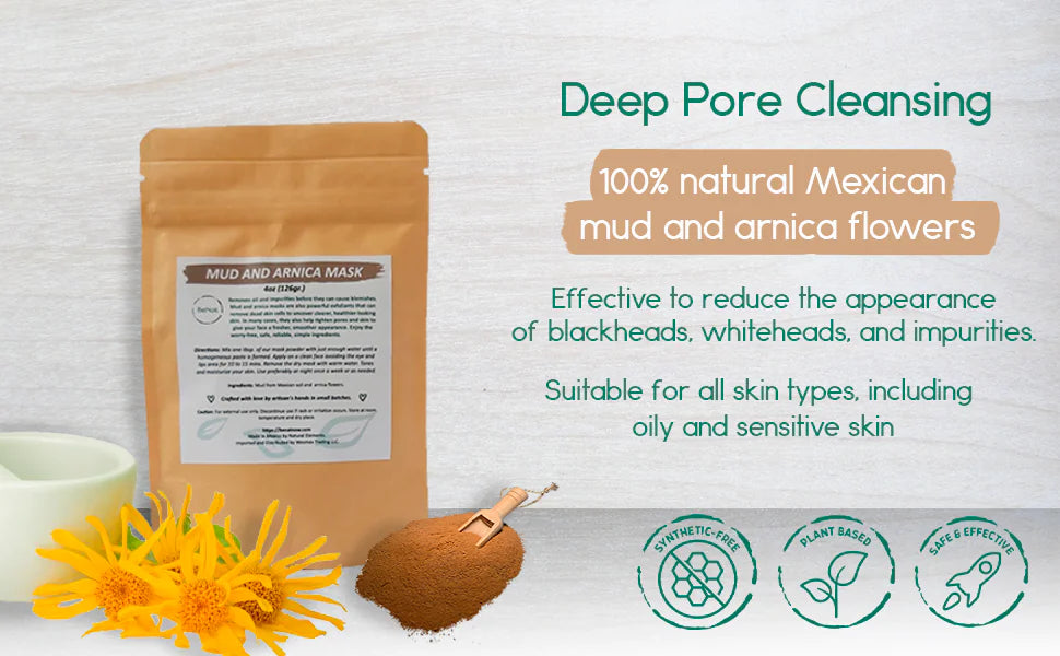 Clear Skin Acne Care Bundle – Natural Mud Mask, Soap & Loofah Set