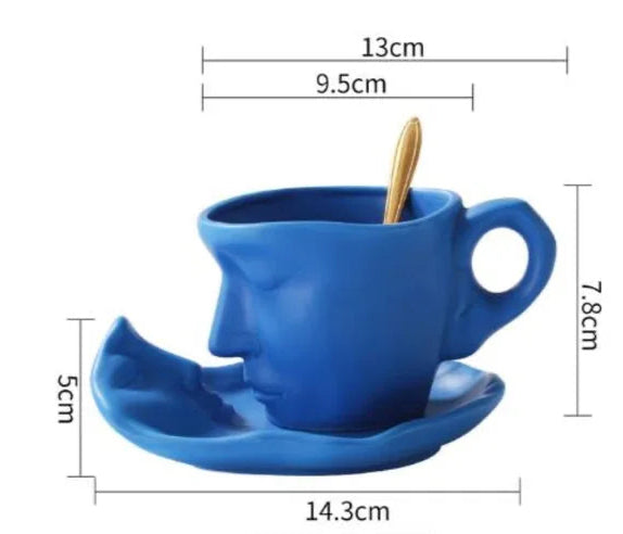 Abstract Art Ceramic Coffee Cup