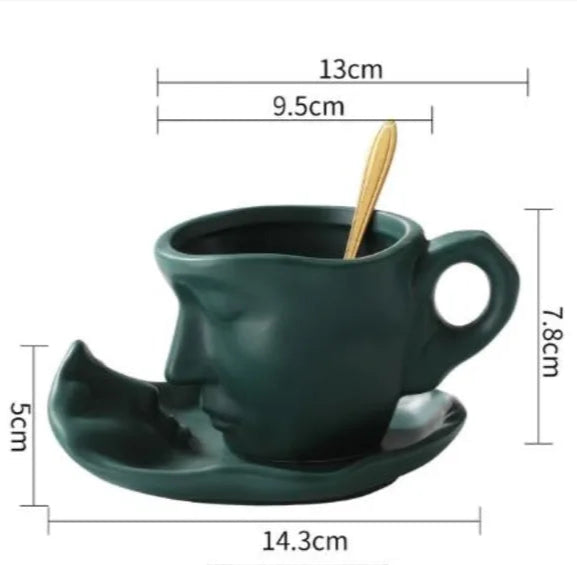 Abstract Art Ceramic Coffee Cup