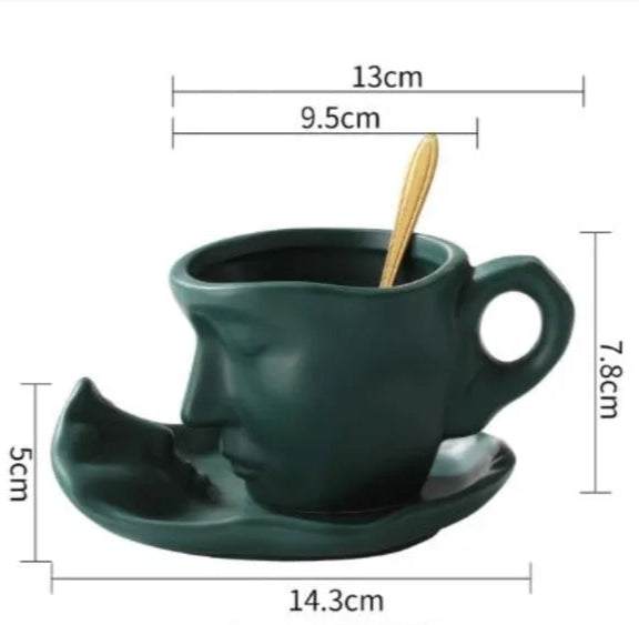 Abstract Art Ceramic Coffee Cup