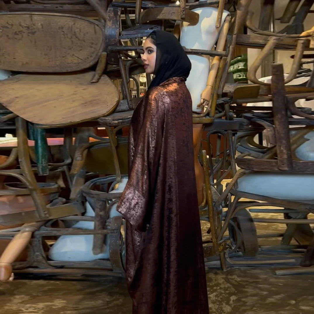 Bronzing Abaya Robe