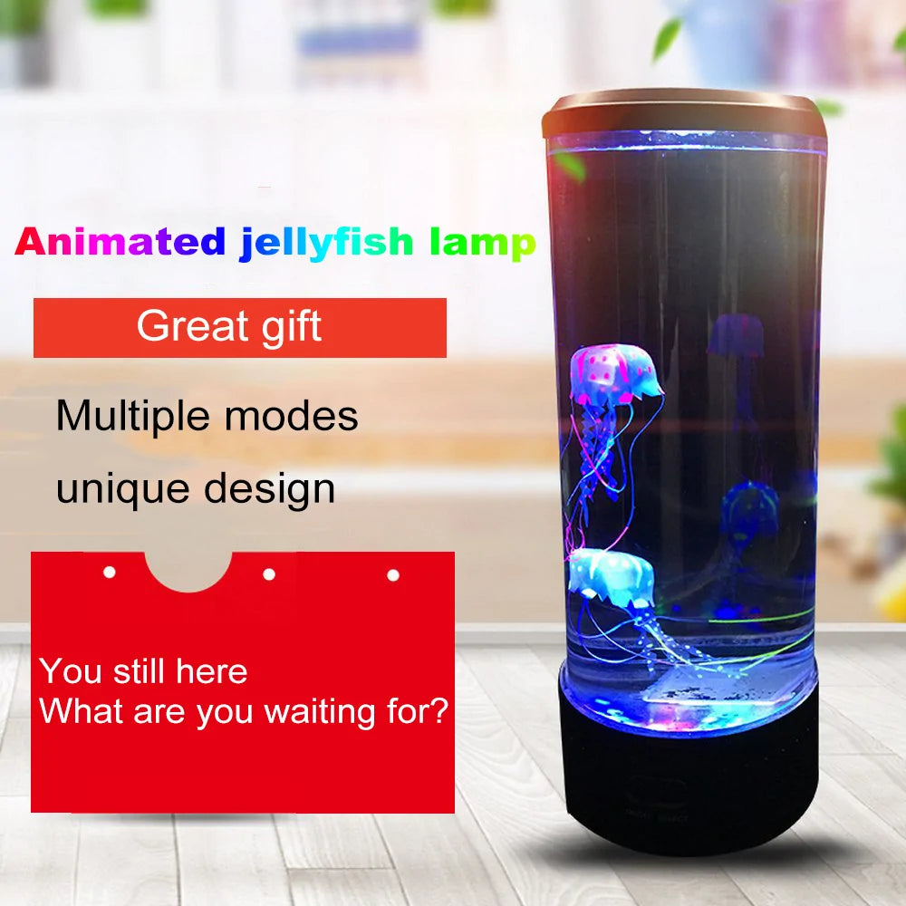 7-Color Changing LED Jellyfish Lamp – Serene Underwater Ambience
