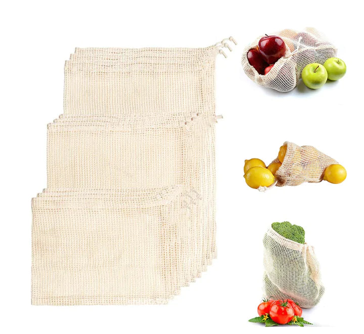 Washable Mesh Drawstring Bags