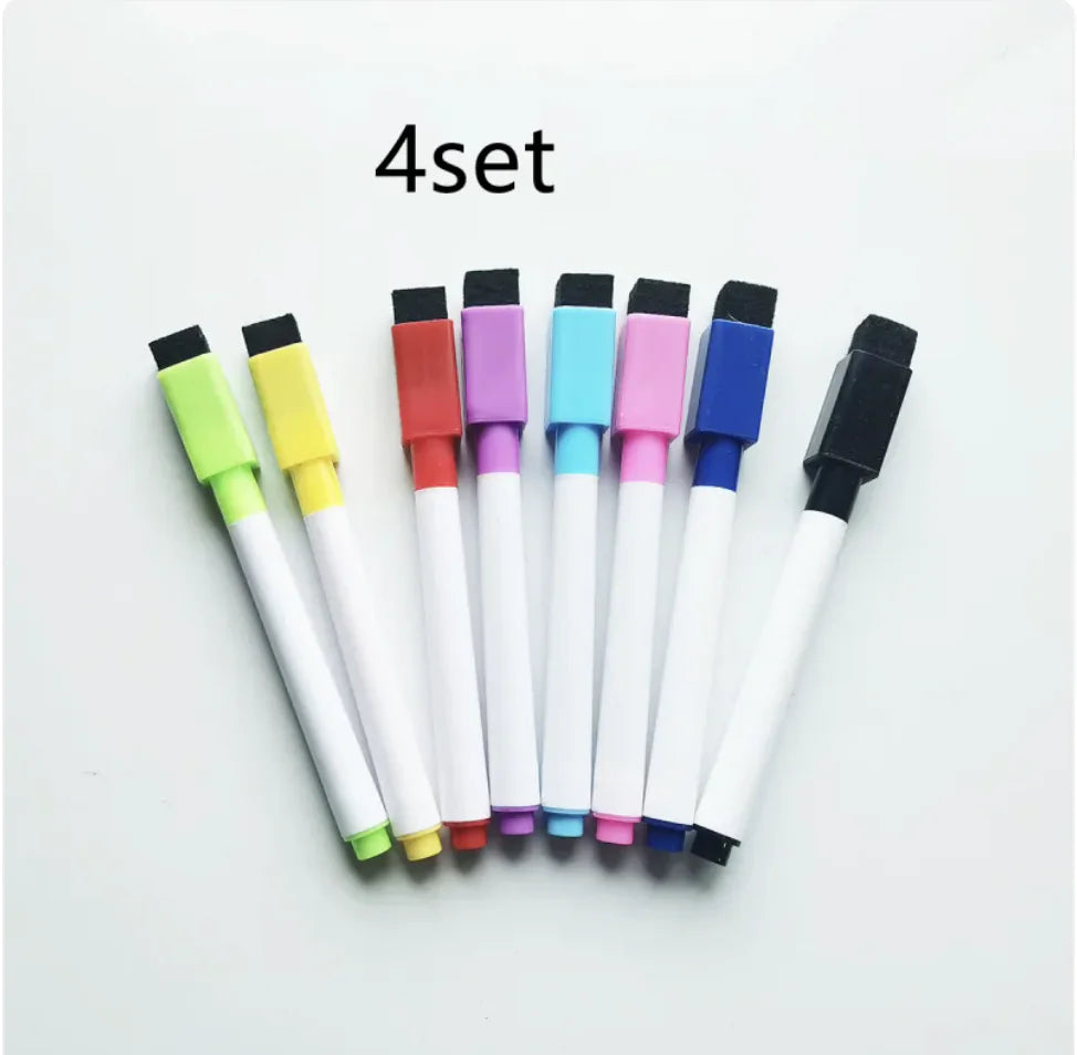 Eco-Friendly Whiteboard Markers with Eraser