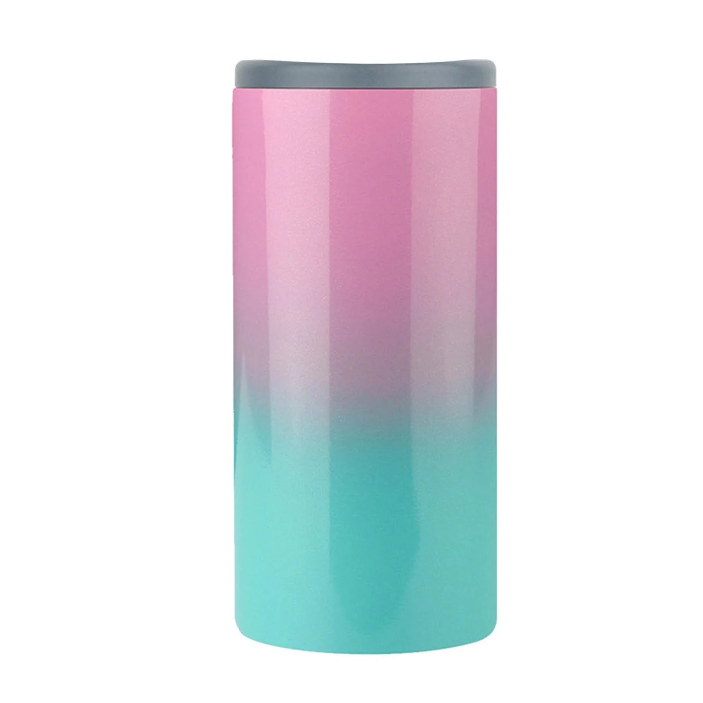 Stainless Steel Can Cooler – Insulated Beverage Holder for 12 oz Slim Cans – Keeps Drinks Ice Cold for Hours