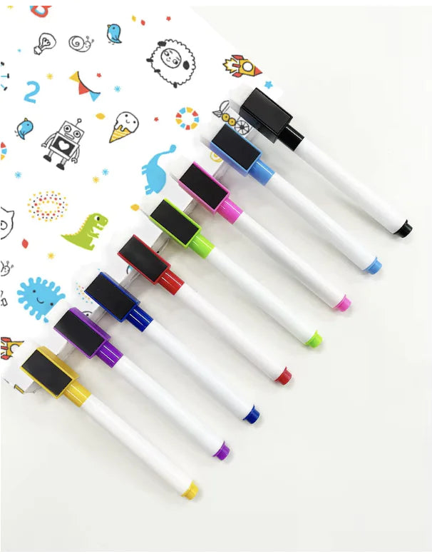 Eco-Friendly Whiteboard Markers with Eraser