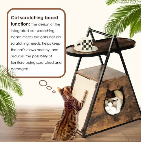 Cat Condo Black Vintage Pet Furniture