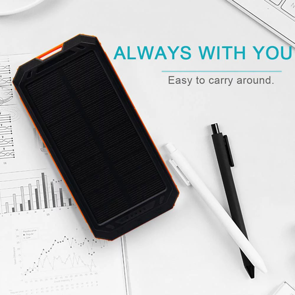 🚀 Ultra-High Capacity Waterproof Solar Power Bank (Up to 2,000,000mAh)