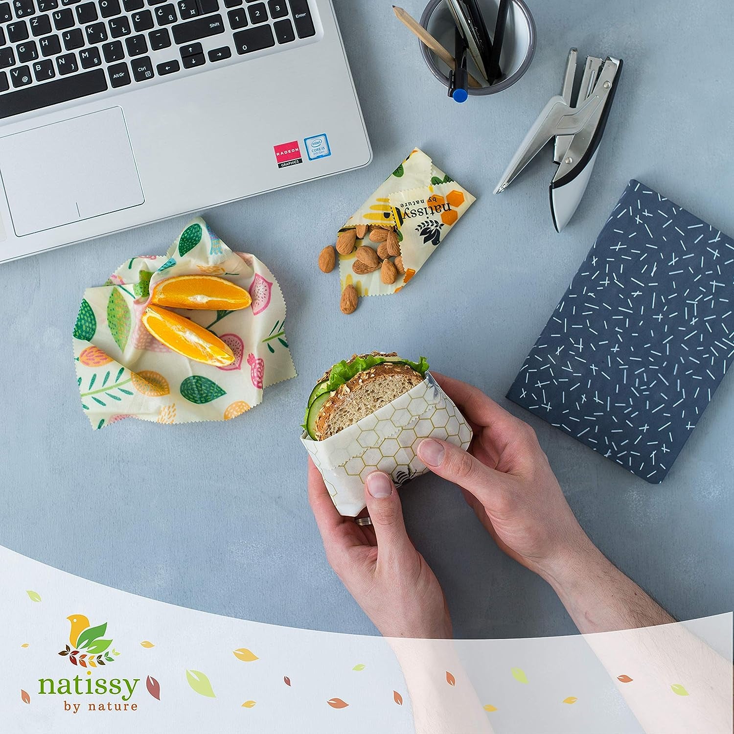 🐝 Natissy Beeswax Wrap – Sustainable, Stylish, and Plastic-Free Food Storage