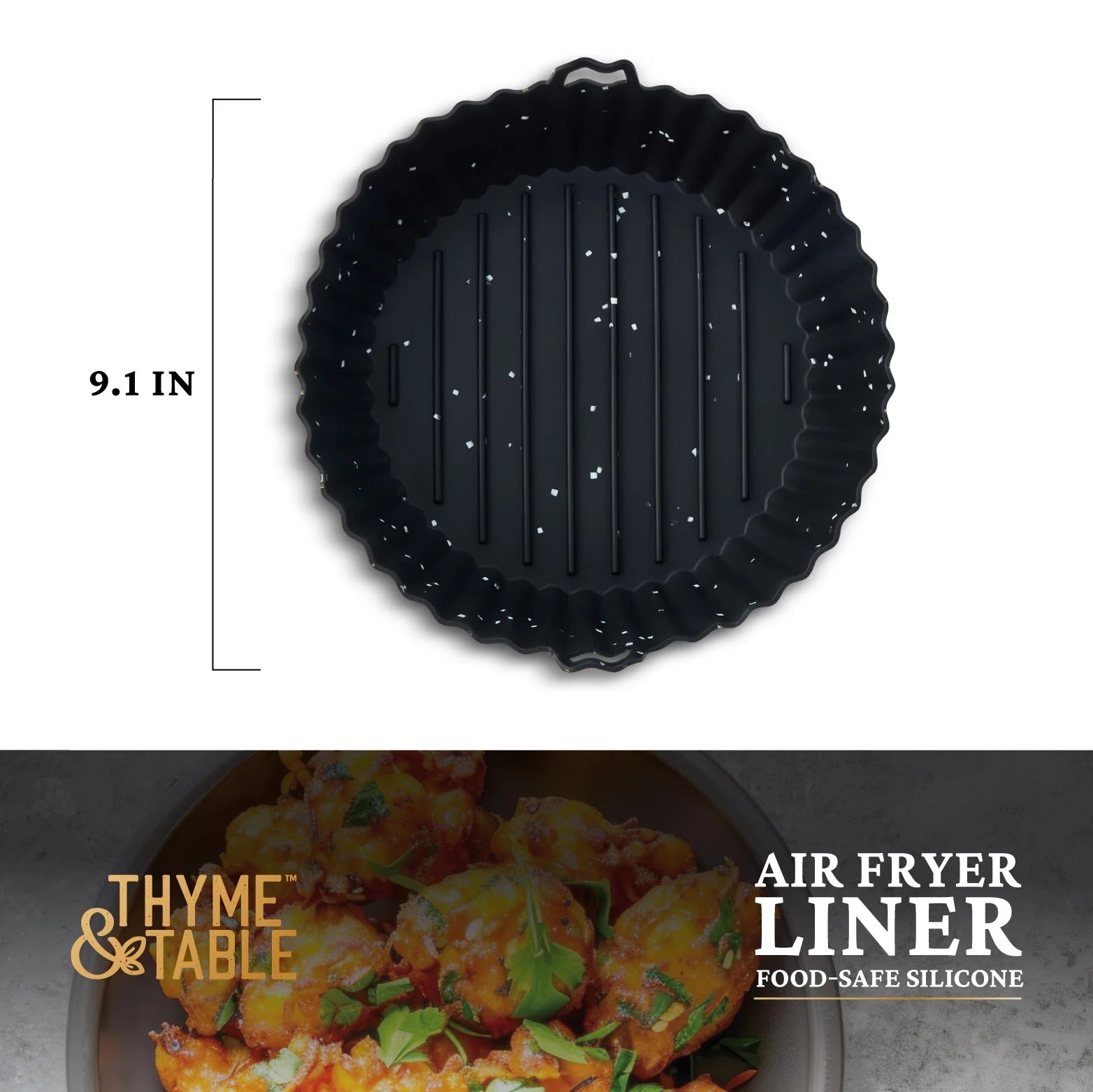 Thyme & Table 6.3" Silicone Air Fryer Liner – Round
