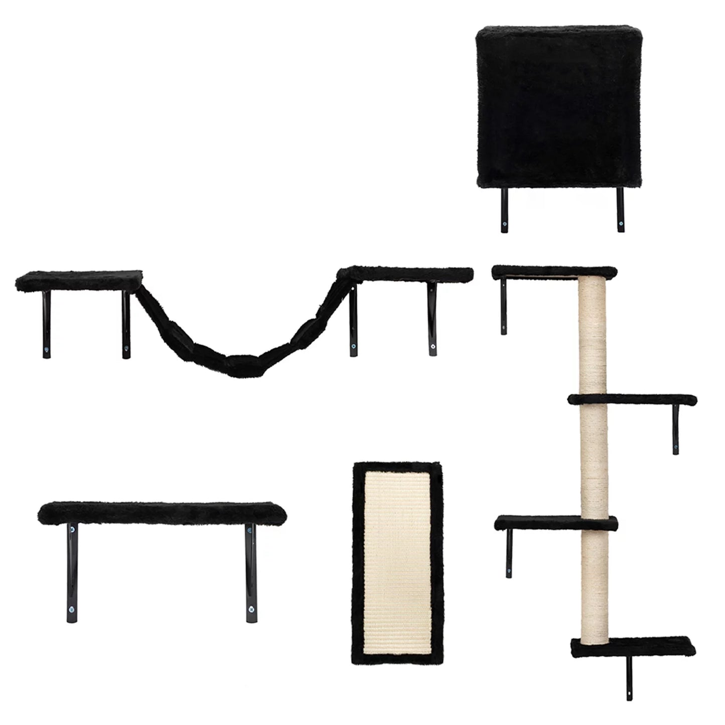Wall-Mounted Cat Condo & Climbing Tower – Space-Saving, Sturdy & Fun for Multiple Cats