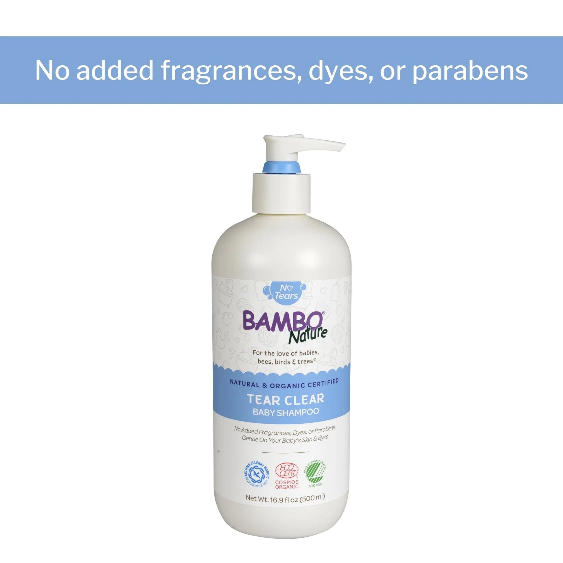 Bambo Nature Tear Clear Baby Shampoo — 16.9 fl oz Pump Bottle