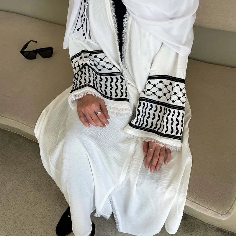 Embroidery Kefiyyeh Abaya 