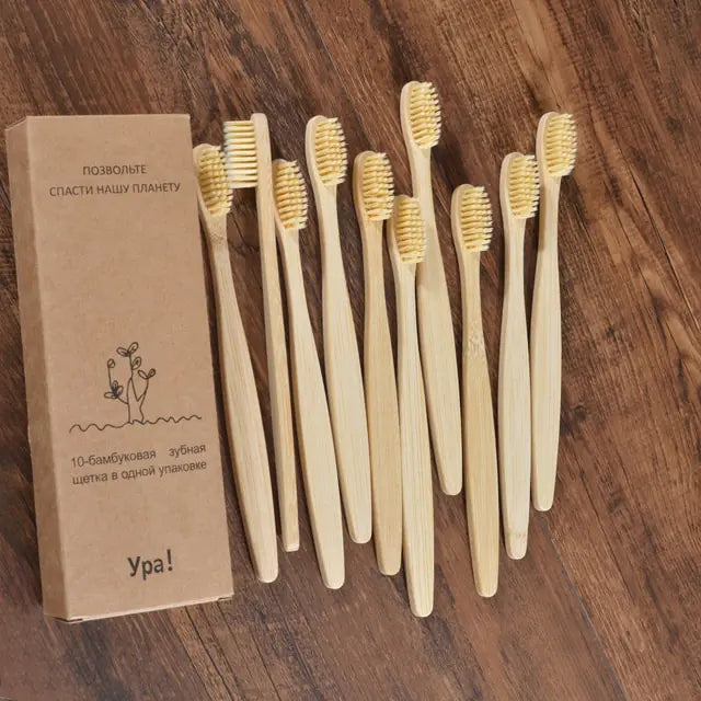 Colorful Toothbrush Natural Bamboo