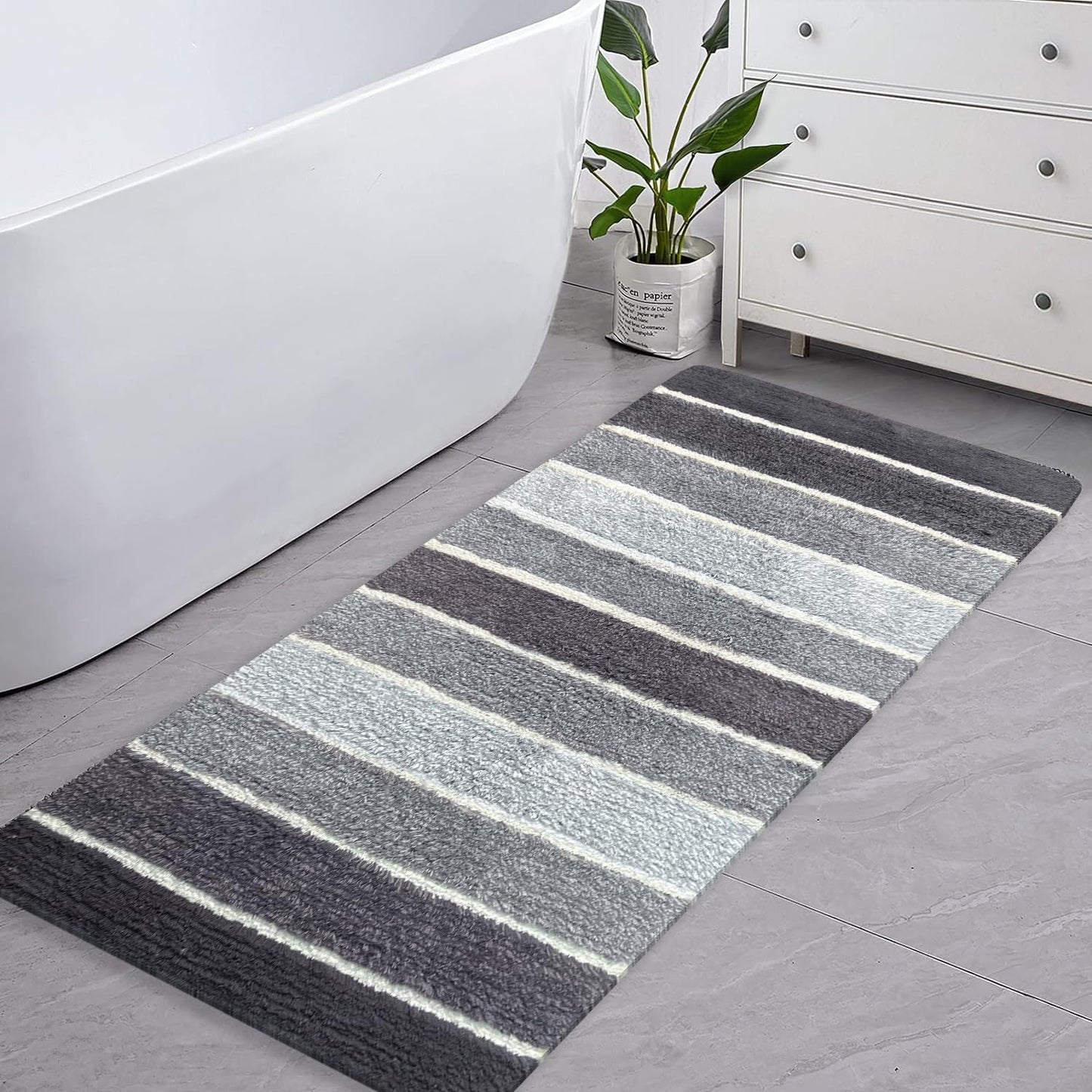 Chardin Home Soft & Cozy 100% Cotton Bath Rug – Plush Non-Slip Bathroom Mat, Quick-Drying and Absorbent, Multiple Colors & Sizes