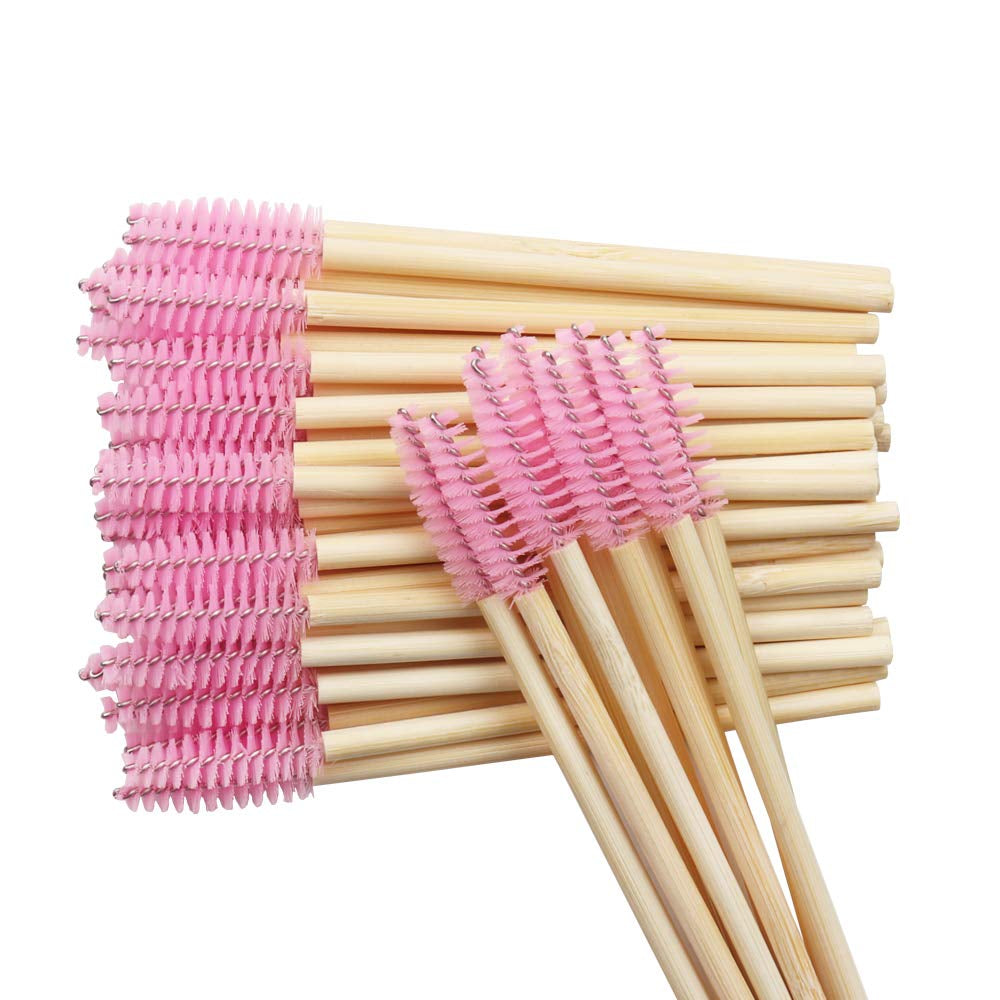 100-Pack Disposable Bamboo Stick Mascara Wands – Eco-Friendly & Convenient