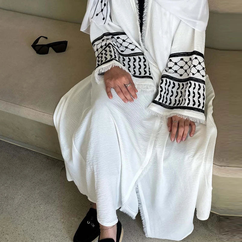 Embroidery Kefiyyeh Abaya 