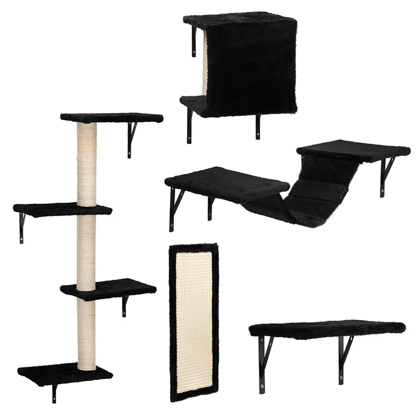 Wall-Mounted Cat Condo & Climbing Tower – Space-Saving, Sturdy & Fun for Multiple Cats